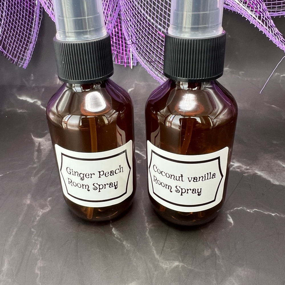 Ginger Peach and Coconut Vanilla Room Spray Set